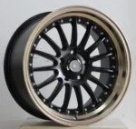 Ouya Wheel 17-19" 4/5X100 5X114.3/120 Black Machined Lip Rivet Alloy Rim - Image 3