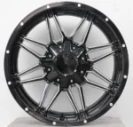 Ouya Black Milling Undercut Rivet Alloy Car Wheel - Image 2
