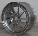 Ouya Wheel Silver Machined Lip Rivets Alloy Car Wheel - Image 2