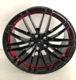 Ouya 5X112/120 Black Machined Red Clear Coat Alloy Car Wheel - Image 2