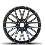 5 Holes Black Machined Aluminum Alloy Replica Wheel - Image 2