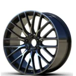 5 Holes Black Machined Aluminum Alloy Replica Wheel - Image 3