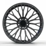 Staggered 5 Holes Black Painting Alloy Car Wheel Rims - Image 3