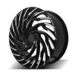 Staggered Black Alloy Wheels 20-22 Inch 5 Hole Rim