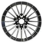 Thin Multi Spoke 5 Holes Classical Replica Black Machined Aluminum Alloy Car Wheel - Image 2