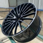 Thin Multi Spoke 5 Holes Classical Replica Black Machined Aluminum Alloy Car Wheel - Image 4