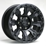 Top-Selling Black Machined Bronze Face Deep Concave Aluminum Alloy Car Wheels Beadlock Offroad 4X4 15*8 Et-15 PCD5*114.3 Rims - Image 3