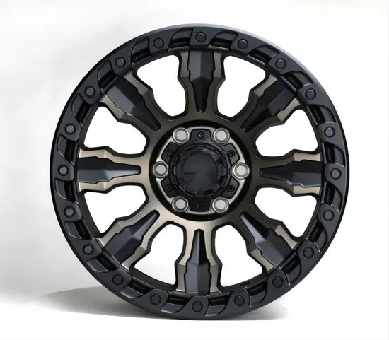 Top-Selling Black Machined Bronze Face Deep Concave Aluminum Alloy Car Wheels Beadlock Offroad 4X4 15*8 Et-15 PCD5*114.3 Rims