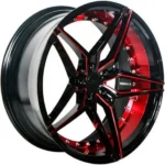 Unique 20X10 5X5.5/5X150 -18mm Black/Red Off-Road Wheel Rim - Image 2
