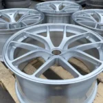 White Aluminum Alloy Car Wheel 5 Holes 6061-T6 Aluminum Modification Car Wheel