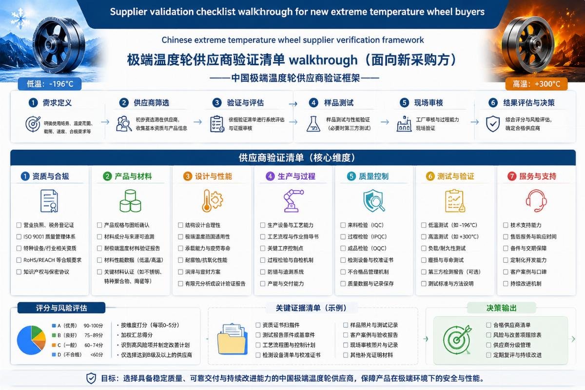 Supplier validation checklist walkthrough for new extreme temperature wheel buyers