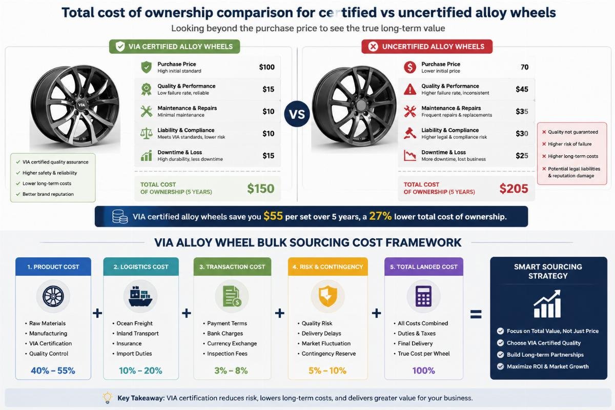 Total cost of ownership comparison for certified vs uncertified alloy wheels
